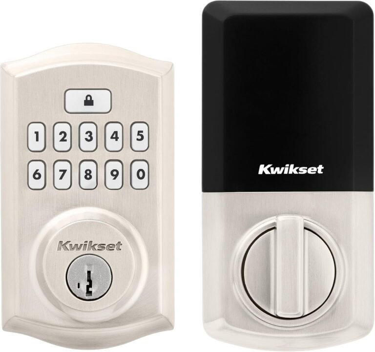 Kwikset SmartCode 260 Keyless Entry Electronic Keypad Deadbolt Door Lock with Auto Lock Custom User Codes Advanced Security in Satin Nickel Traditional productor mockup Home Style Click