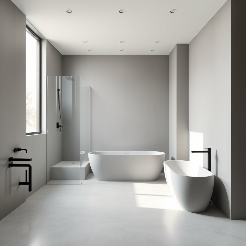 microcement bathroom - Illustration 1